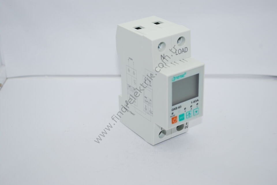 Tense GKE-63 kW Değer Göstergeli Kaçak Akım Algılamalı Monofaze Yüksek&Düşük Gerilim Kontrol Rölesi ( 63 Amper )