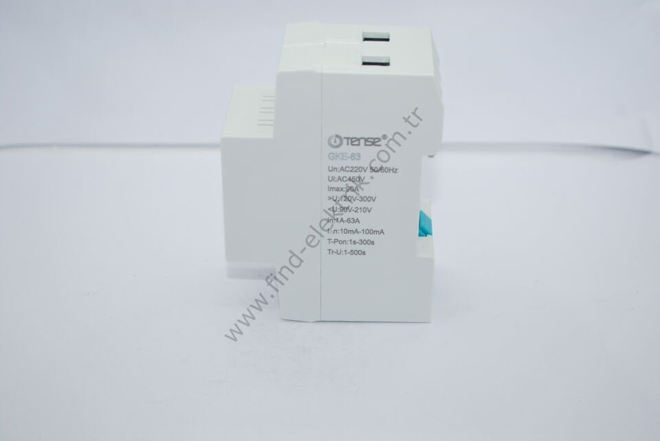 Tense GKE-63 kW Değer Göstergeli Kaçak Akım Algılamalı Monofaze Yüksek&Düşük Gerilim Kontrol Rölesi ( 63 Amper )