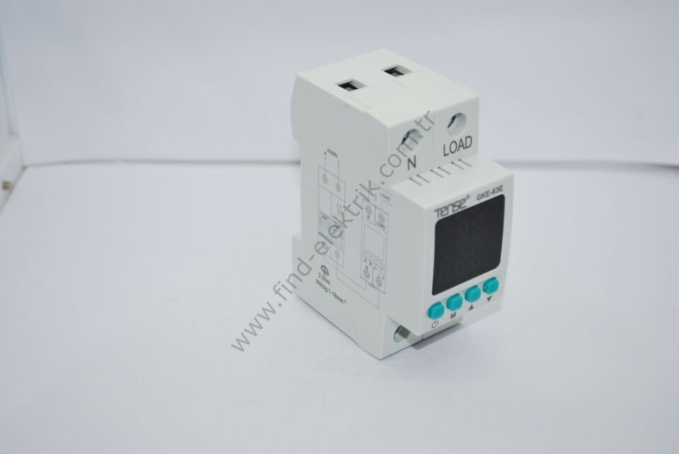 Tense GKE-63E Monofaze Yüksek&Düşük Gerilim Kontrol Rölesi ( 63 Amper )