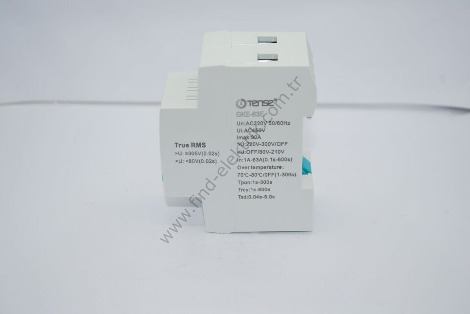 Tense GKE-63E Monofaze Yüksek&Düşük Gerilim Kontrol Rölesi ( 63 Amper )
