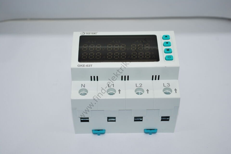 Tense GKE-63T Trifaze Yüksek&Düşük Gerilim Kontrol Rölesi ( 63 Amper )