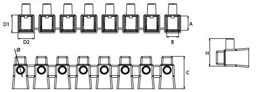 Onka 1070221 No:2 4-6mm² Vidalı Buat İçi Klemens