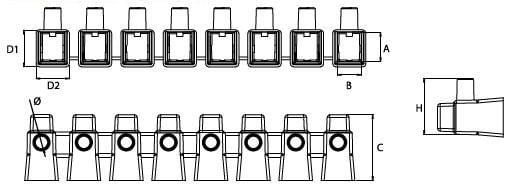 Onka 1070248 No:6 25-35mm² Vidalı Buat İçi Klemens