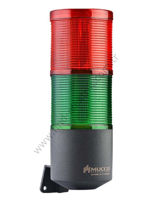 Mucco SNT-K7013-F2-2 İki Katlı Işıklı Korna Sabit Flaşör 12-24V AC/DC