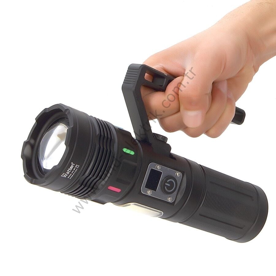 Watton WT-703 15.000 Lümen COB LED Şarjlı El Feneri Ultra Parlak & Taşınabilir