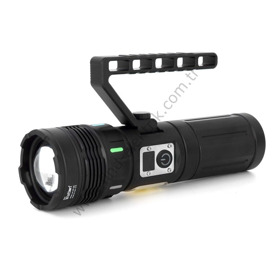 Watton WT-703 15.000 Lümen COB LED Şarjlı El Feneri Ultra Parlak & Taşınabilir