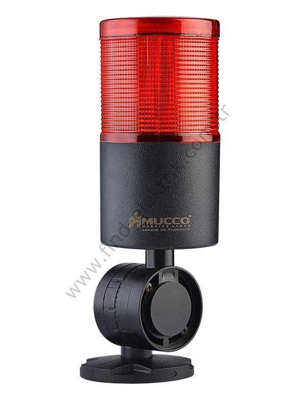 Mucco SNT-7012-CB1-1-D Kırmızı Devrilme Aparatlı Işıklı Kolon Buzzer Çakar 220V AC
