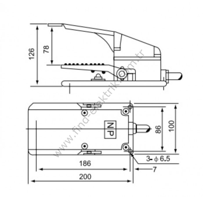 Cntd CFS-302 Korumalı Ayak Pedalı