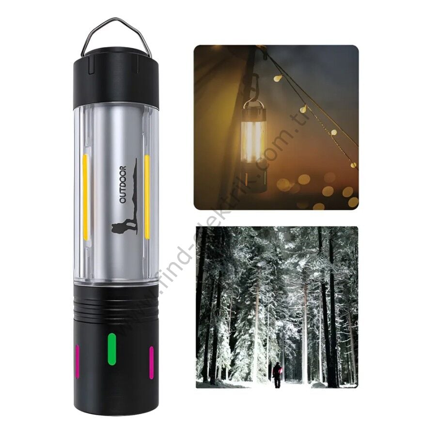 Watton WT-736 TG Led Şarjlı Ortam Odak Aydınlatma Kamp Feneri