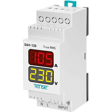 Tense DAV-120 2×3 Hane LED Display Ekranlı Direkt Ampermetre ve Voltmetre