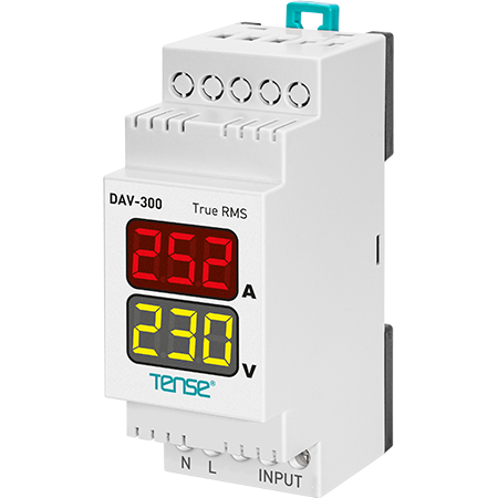 Tense DAV-300 2×3 Hane LED Display Ekranlı Direkt Ampermetre ve Voltmetre