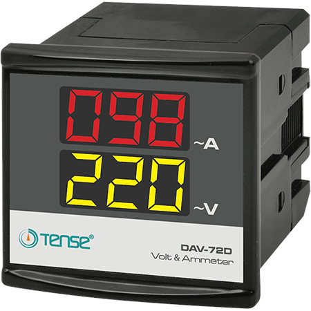 Tense DAV-72D 2×3 Hane LED Display Ekranlı Direkt Ampermetre ve Voltmetre