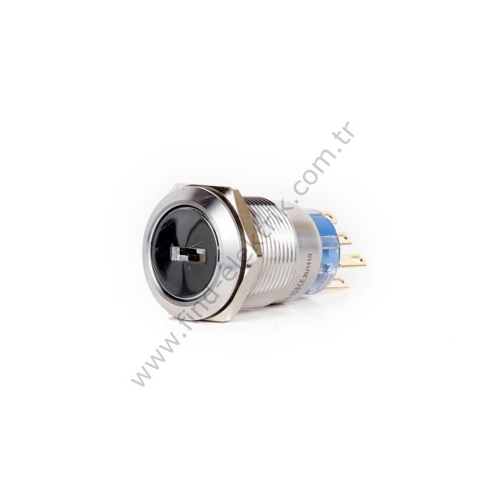 Butto J16-712-3-E 16mm Işıksız 1-0-2 Kalıcı Anahtarlı Buton