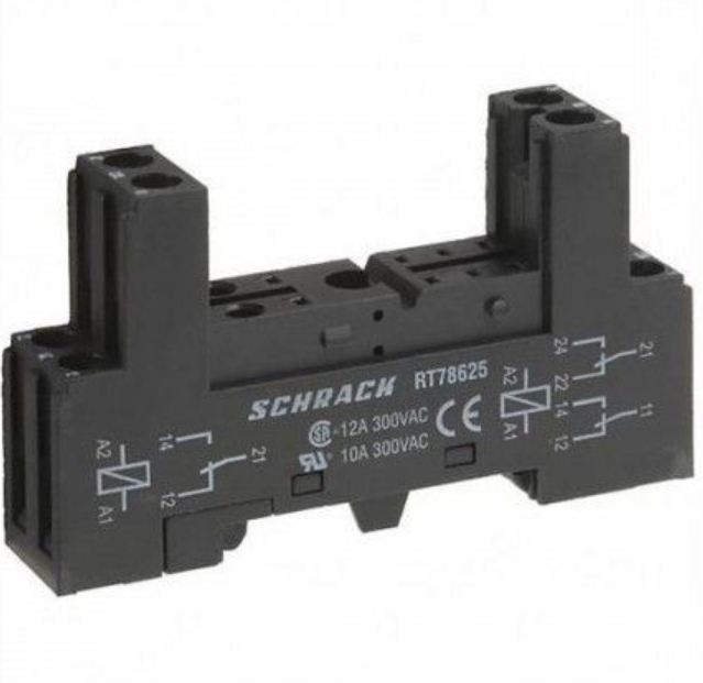 Schrack YRT-78625 8 PIN Ray Tipi Soket Vidalı Kısa (1 ve 2 Kontak Röleler İçin)
