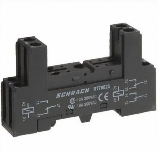 Schrack YRT-78626 8 PIN Ray Tipi Soket Vidalı Kasa Uzun (1 ve 2 Kontak Röleler İçin)