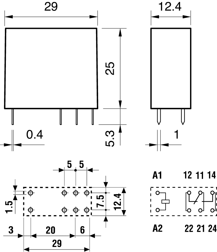 Finder F.40.61.8.230.0000-Minyatür PCB Röle 1Co-16A Kont 230V AC Pin:5mm
