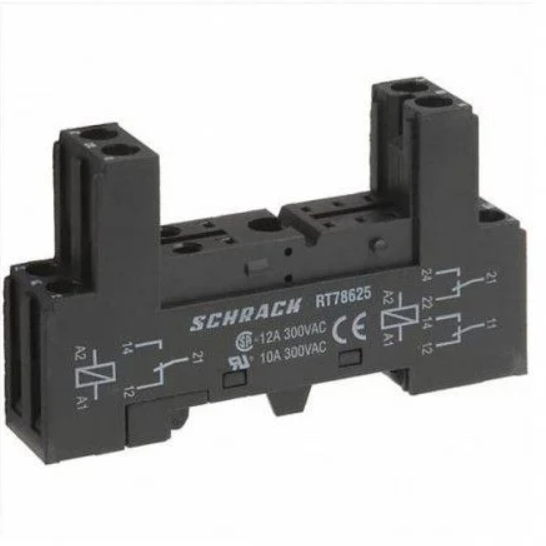 Schrack RT-78726 8 PIN Ray Tipi Soket Vidalı Uzun (1 ve 2 Kontak Röleler İçin)