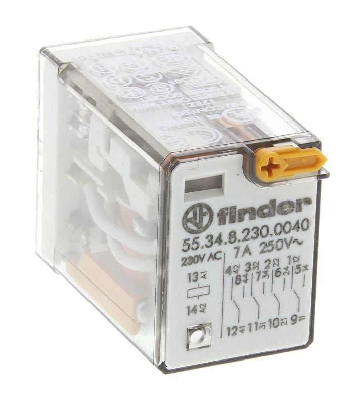 Finder F.55.34.8.230.0040-Genel Kullanımlı 4 Co-10 A Kontaklı 230 V AC