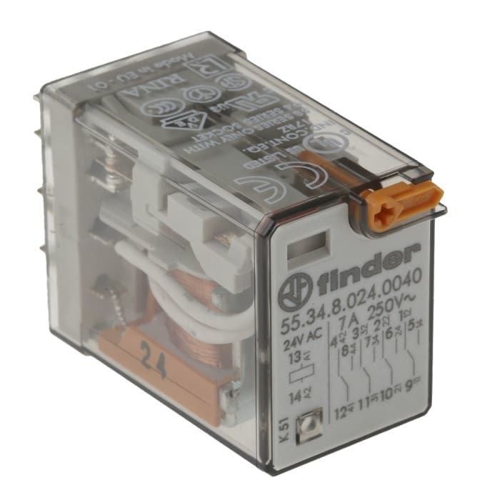Finder F.55.34.8.024.0040-Genel Kullanımlı 4 Co-10 A Kontaklı 24 V AC