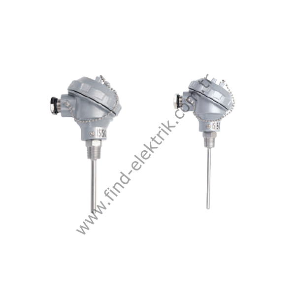 TRPT-231-8-450-1/2 PT-100 Tip Metrik 8MM Dalma Boyu 450MM 1/2 Rakorlu Kafalı Tip Termokupl