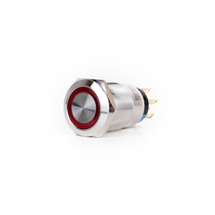 Butto J19-272-RGBD 19mm Metal Kırmızı-Yeşil-Mavi LED Işıklı Yaylı Buton 6-24V DC