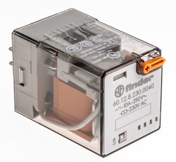 Finder F.60.12.8.230.0040-Genel Kullanımlı2 Co-10 A Kontaklı 230V AC 8 Pin