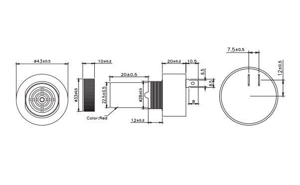 Mucco SNT-35L22 Işıklı Mini Buzzer Siren 220V AC
