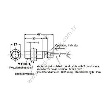 Omron E2B-M12KS04-WP-B1 4MM Algılamalı Endüktif Sensör