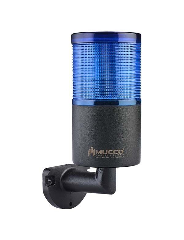 Mucco SNT-7012-CB1-4-L Mavi Duvara Montaj Işıklı Kolon Buzzer Çakar 220V AC