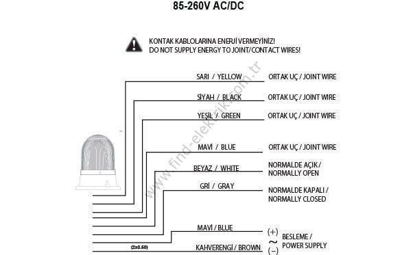 Mucco SNT-U100-12-3 100 Serisi Uçak İkaz Lambası 12V DC