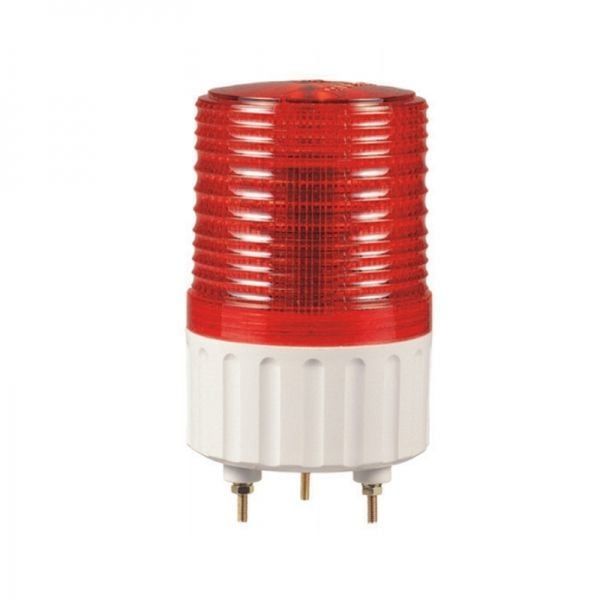 Qlight S80BF-BZ-24-R 24V DC, Flaşör, Buzzer, Vida Kaideli Montaj