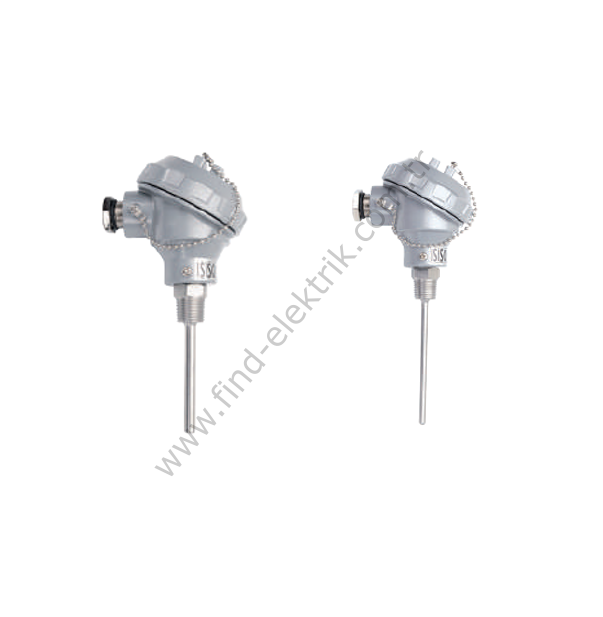 ITCNK-131-22-800 Nicr-Ni Tip Metrik 22MM Dalma Boyu 800MM Dişsiz Kafalı Tip Termokupl