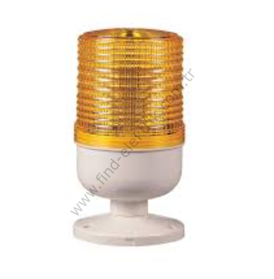 Qlight S80LK-24-A 24V AC/DC, Kalıcı Işık / Flaşör, Dairesel Taban Montaj
