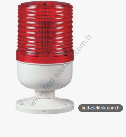 Qlight S80LK-220-R 220V AC, Kalıcı Işık / Flaşör, Dairesel Taban Montaj
