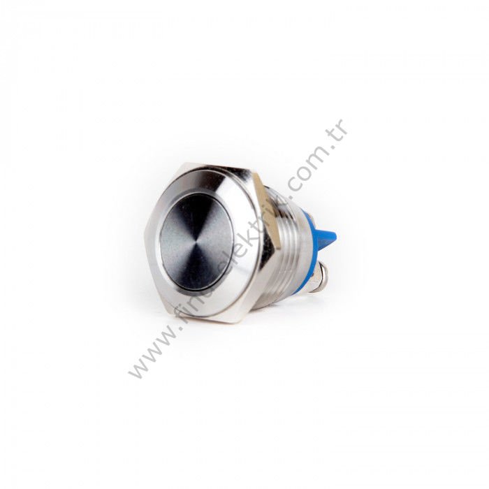 Butto EJ16-211A 16mm Işıksız Düz Çelik Kafa Yaylı Buton ıp67