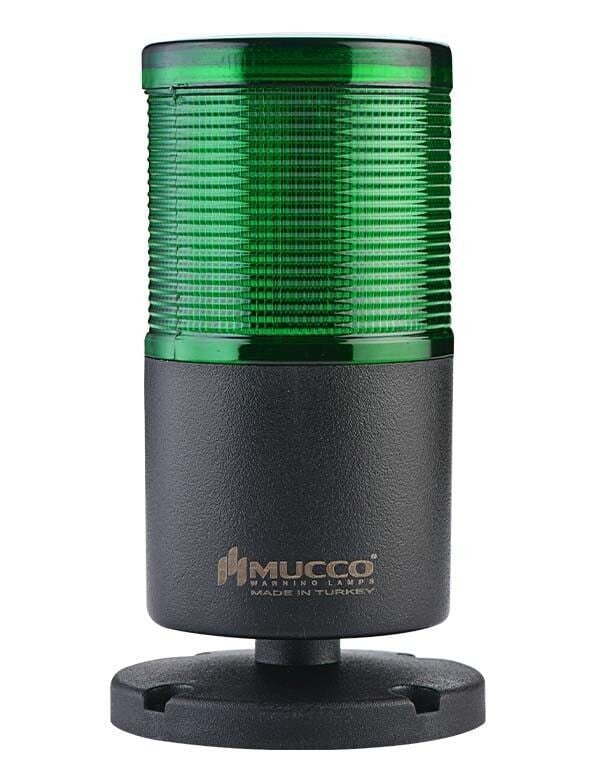 Mucco SNT-7022-SB1-2 Yeşil Tabana Montaj Işıklı Kolon Buzzer Sabit 40-250V AC/DC