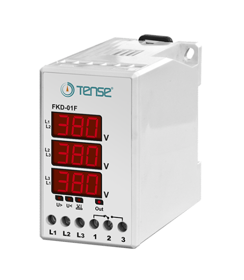 Tense FKD-01F 3×3 Hane LED Display Ekranlı Dijital Faz Koruma Rölesi