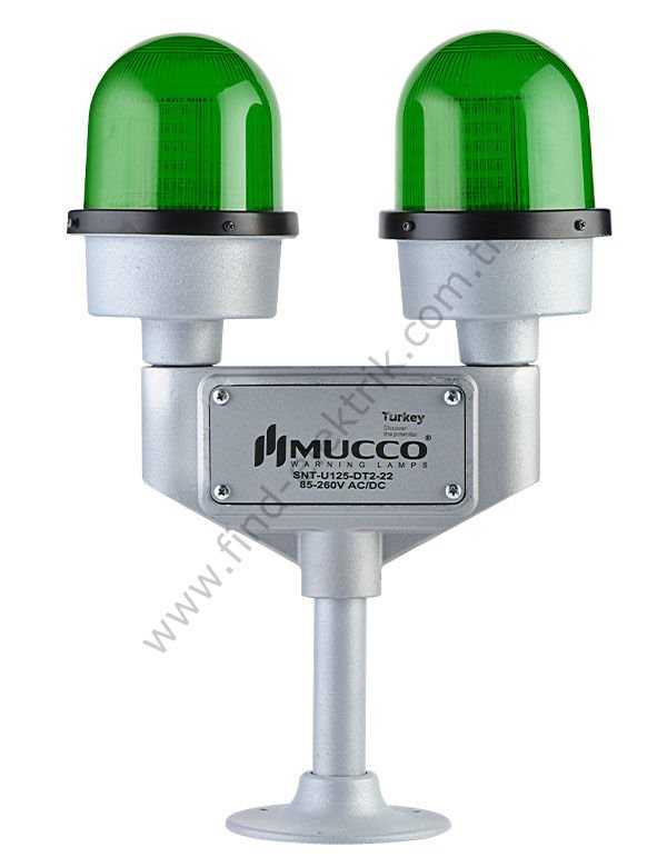 Mucco SNT-U125-DT2-12-2 İki Kollu Uçak İkaz Lambası 12V DC