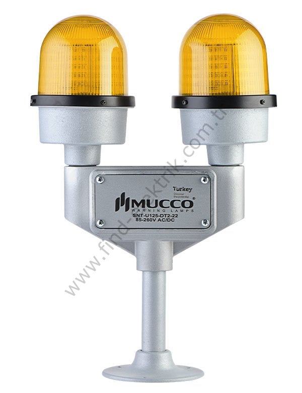 Mucco SNT-U125-DT2-12-3 İki Kollu Uçak İkaz Lambası 12V DC
