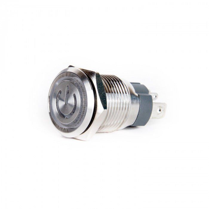 Butto J22-C-271-P-RGBD POWER LOGOLU Metal Yaylı Butonlar IP67 6-24V AC/DC 20 AMPER