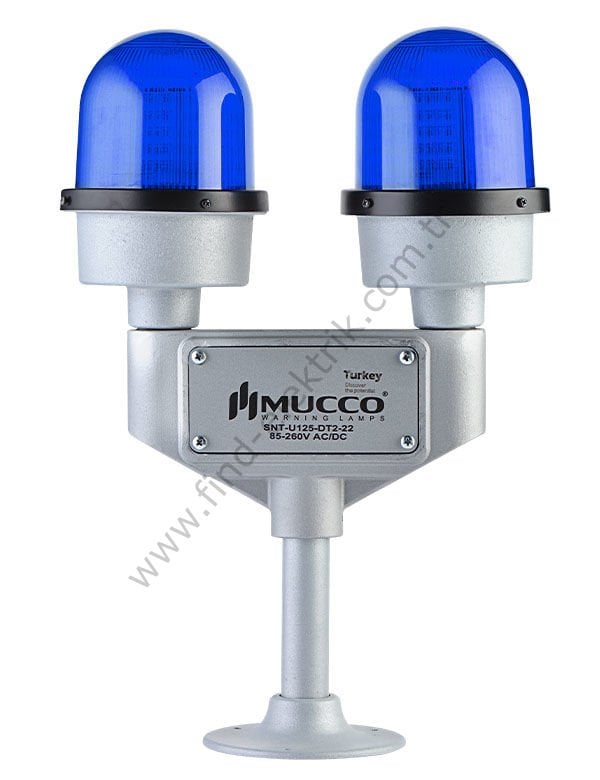 Mucco SNT-U125-DT2-24-4 İki Kollu Uçak İkaz Lambası 24V DC