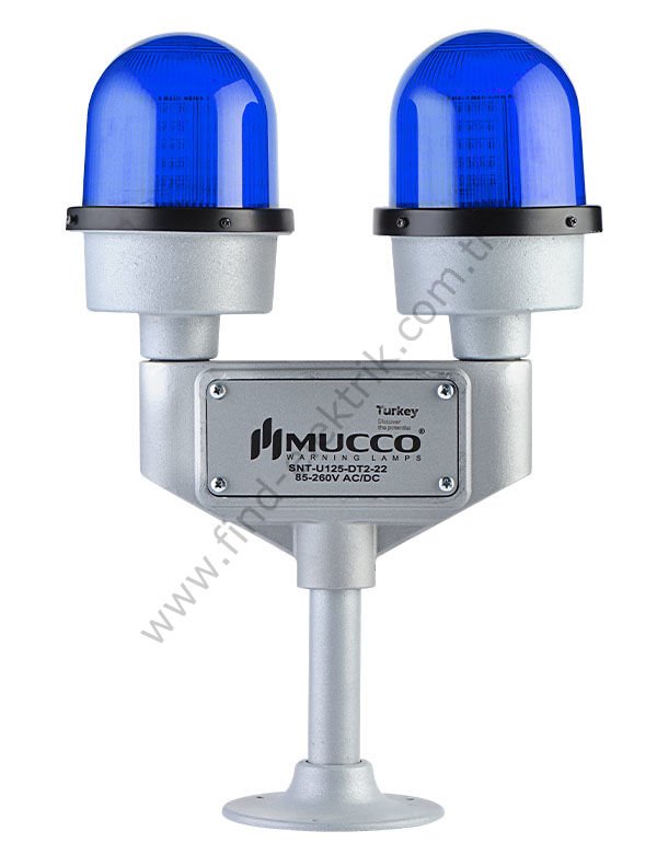 Mucco SNT-U125-DT2-24-4 İki Kollu Uçak İkaz Lambası 24V DC