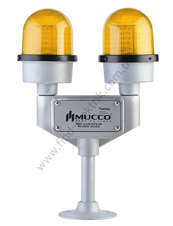 Mucco SNT-U125-DT2-48-3 İki Kollu Uçak İkaz Lambası 48V DC