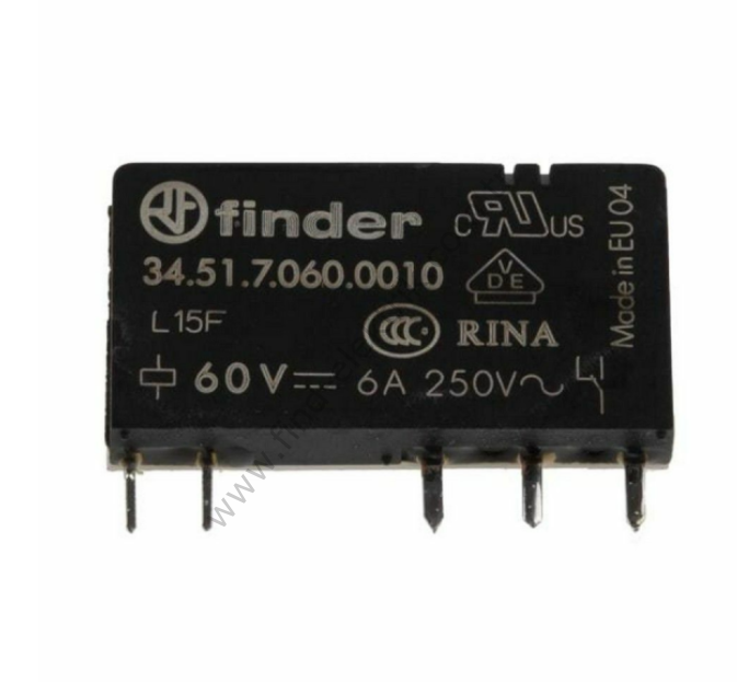 Finder F.34.51.7.060.0010 Elektro Mekanik Ultra İnce PCB Röle