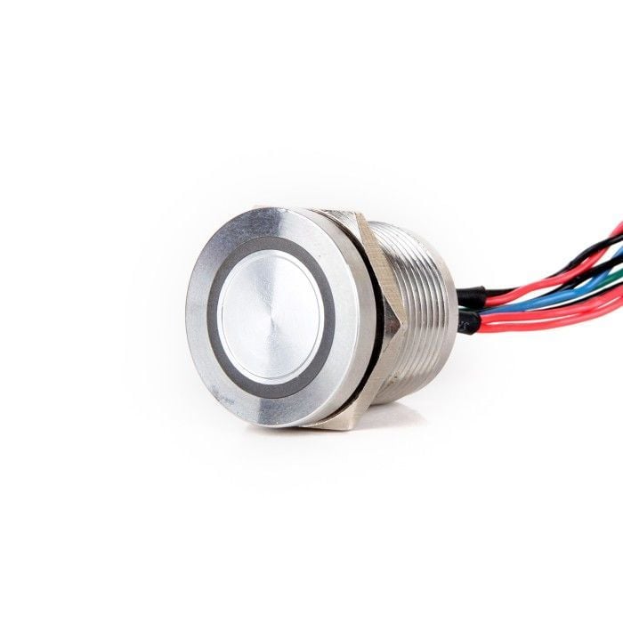 GRP-19-RGBD PZ Piezo Buton Metal Gövde IP69K 1A 12-24V DC