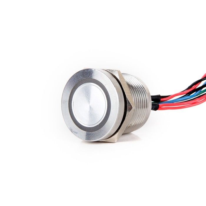 GRP-19-RGBD PZ Piezo Buton Metal Gövde IP69K 1A 12-24V DC