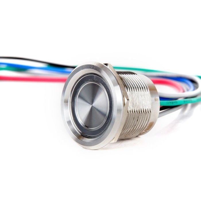 GRP-22-RGBD PZ Piezo Buton Metal Gövde IP69K 1A 12-24V DC