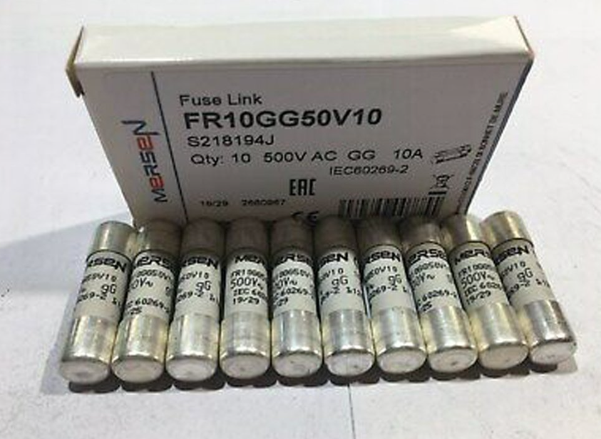 Mersen FR10GG50V10 Porselen Gecikmeli Sigorta GG 10X38 10A  500V