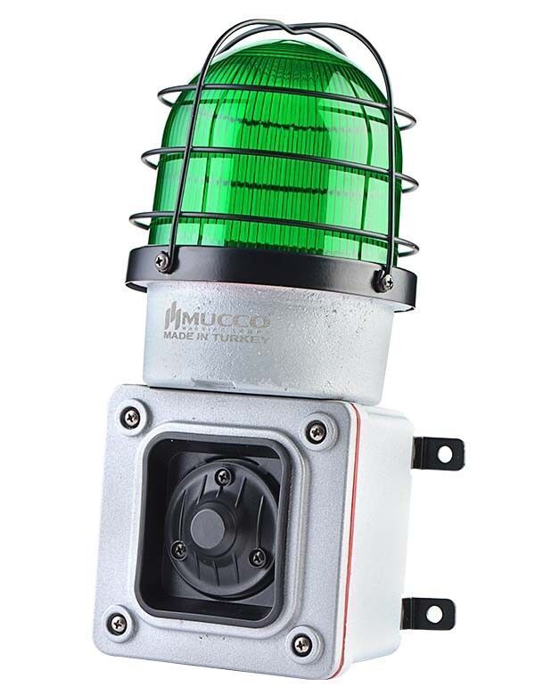 Mucco SNT-ES12513-D-2 ES 125 Serisi Endüstriyel Işıklı Siren 12-30V DC