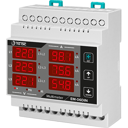 Tense EM-06DIN 6×3 Hane LED Display Ekranlı Multimetre